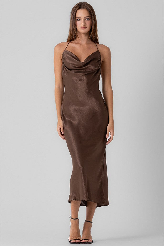Satin Halter Maxi