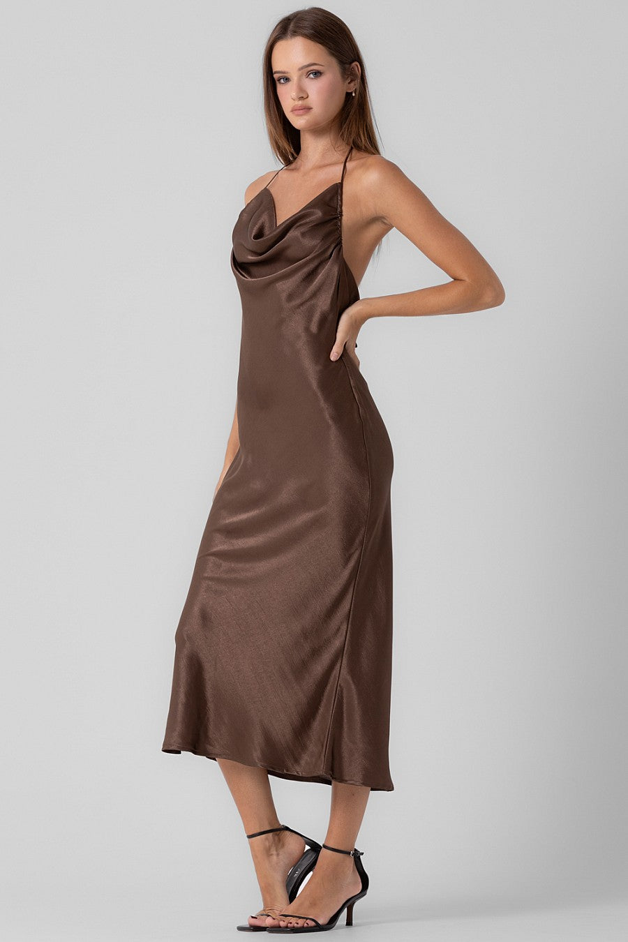 Satin Halter Maxi