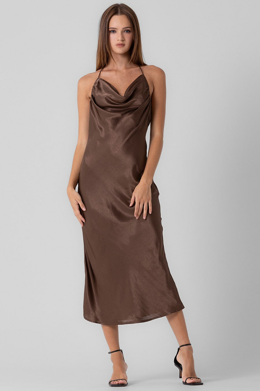 Satin Halter Maxi