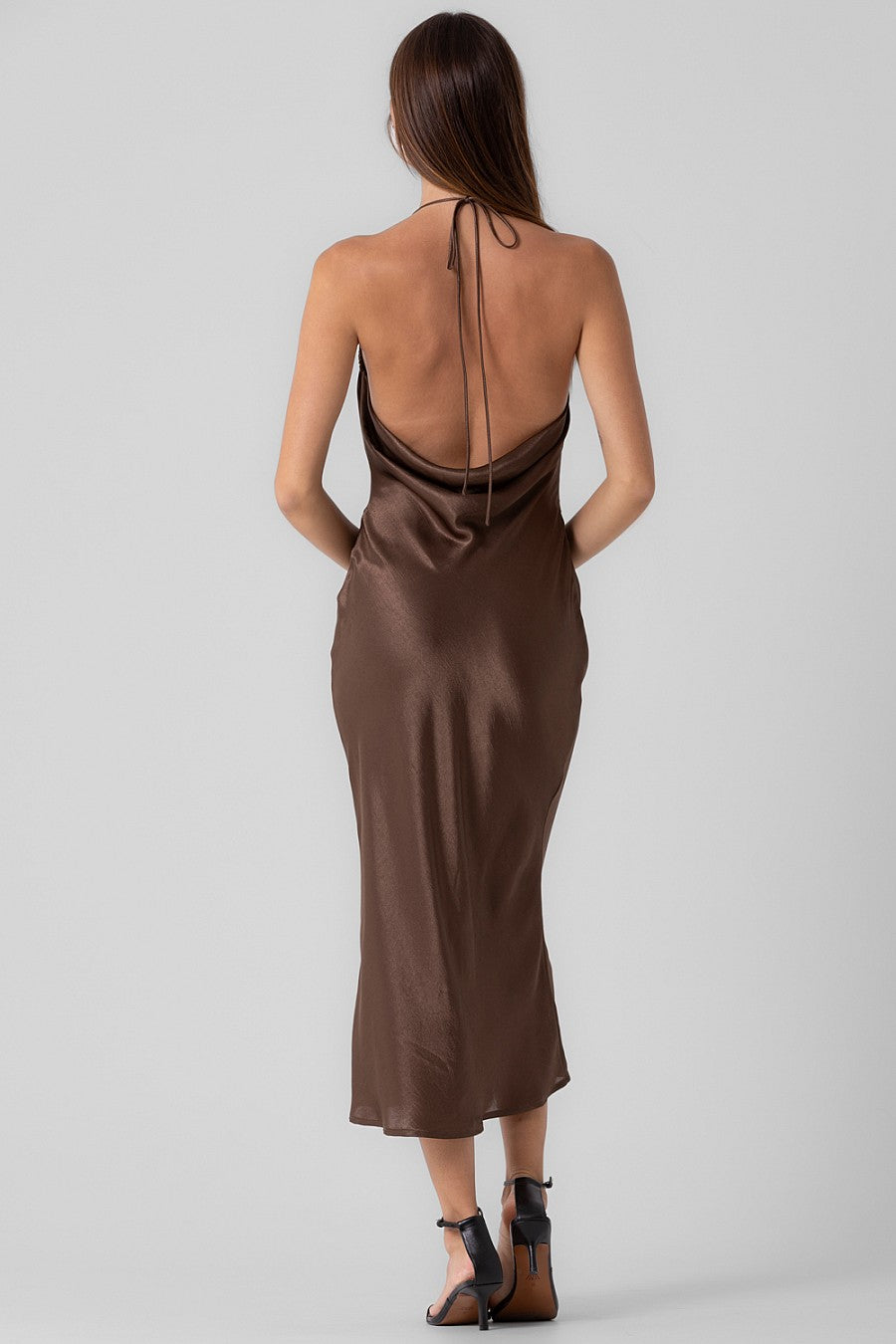 Satin Halter Maxi