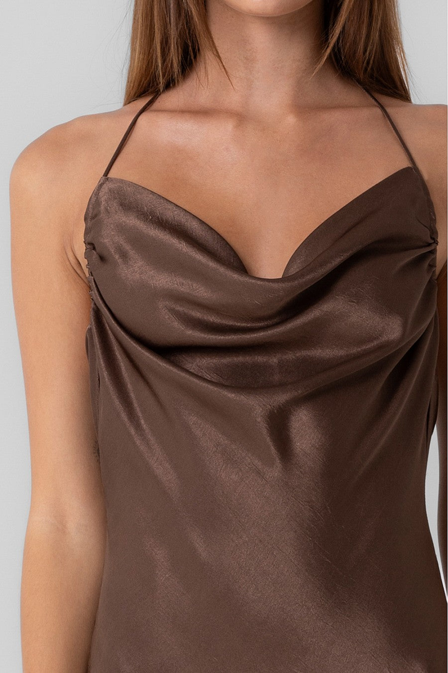 Satin Halter Maxi