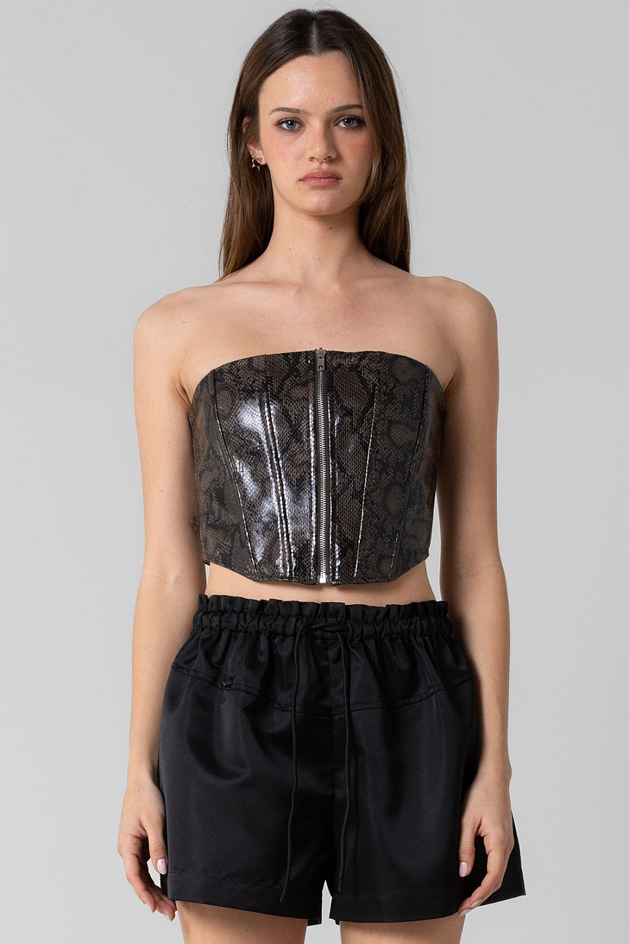 Snake Print Corset Top