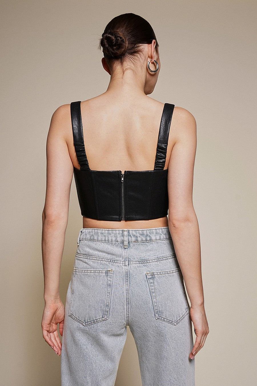 Faux Leather Corset