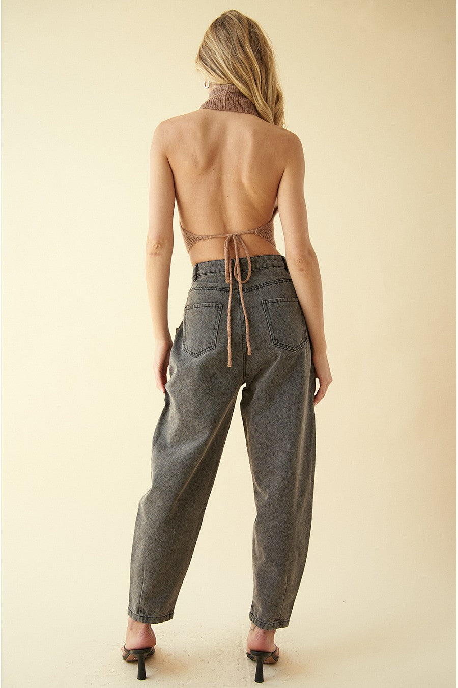 Turtle Neck Crop Sweater Top