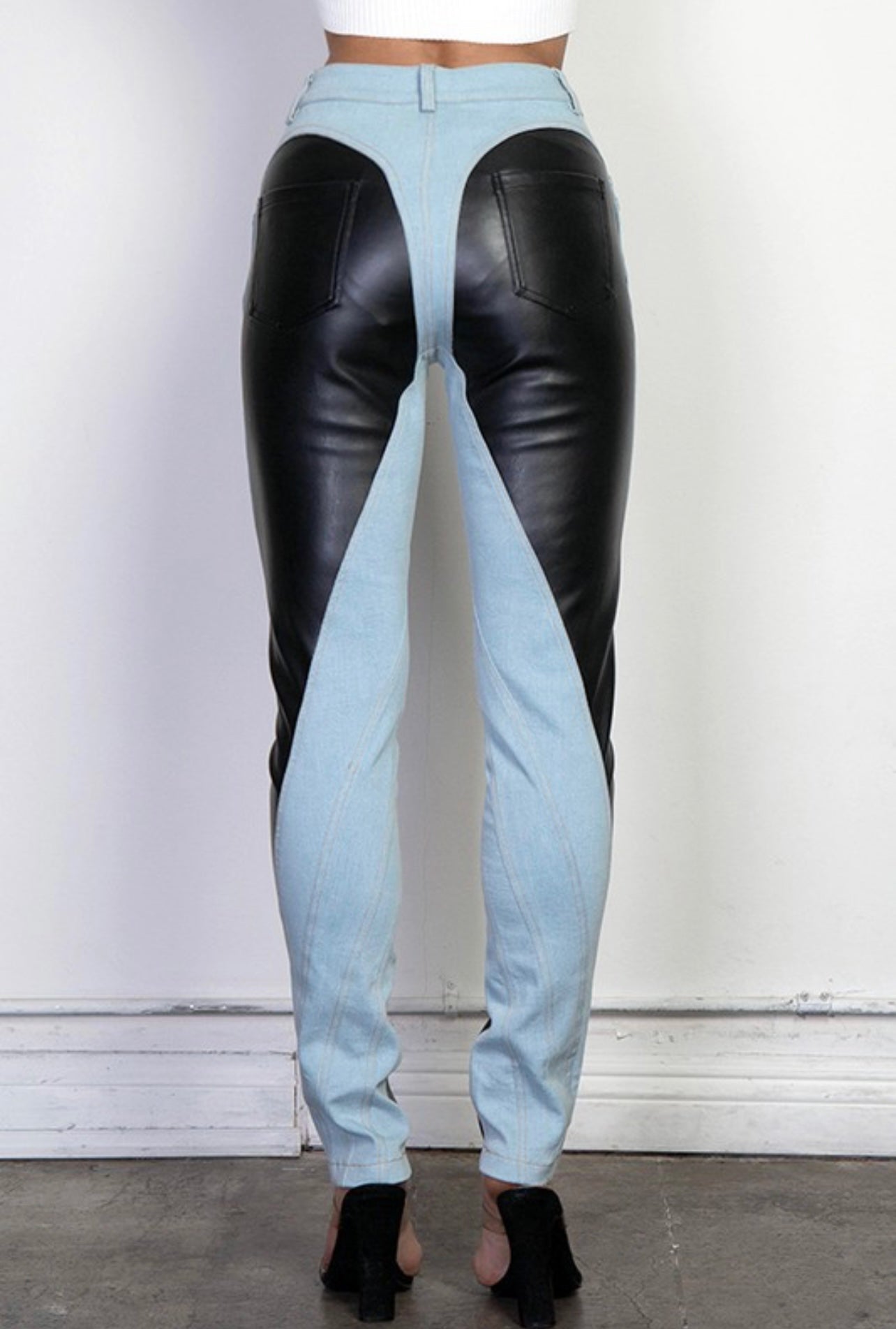 Contrast Denim Jeans